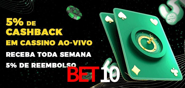 Promoções do cassino ao Vivo BET10
